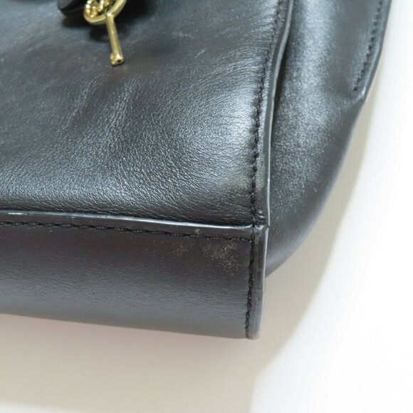 Michael Kors Hamilton Traveler Small Black Gold Hardware Crossbody Handbag Purse - Picture 5 of 10